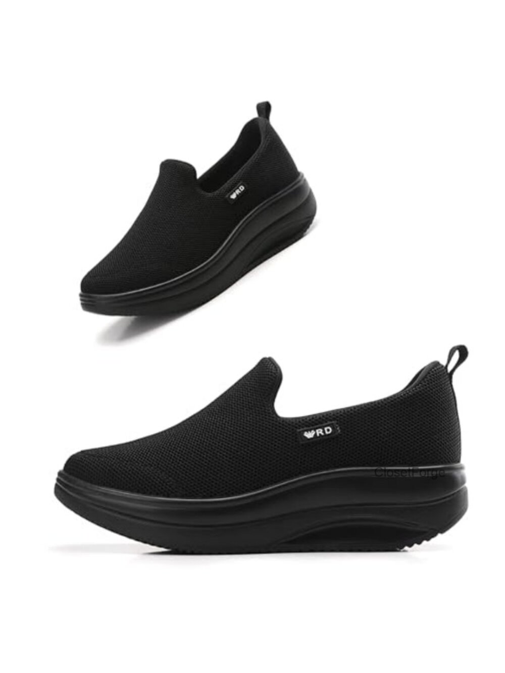 Women's Orthopedic Slip-On Sneakers, 2-Inch Rocker Bottom, Stretchy Mesh